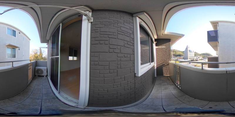 パノラマ画像バルコニー