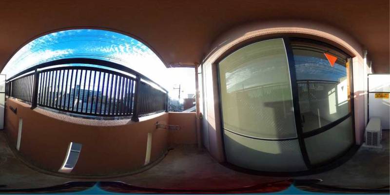 パノラマ画像バルコニー