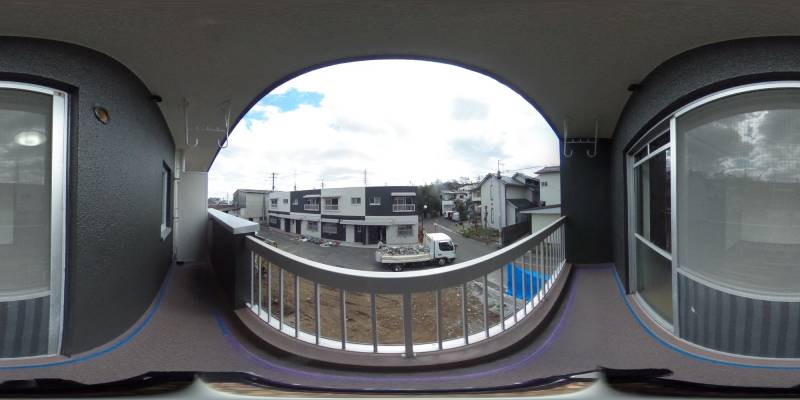 パノラマ画像バルコニー
