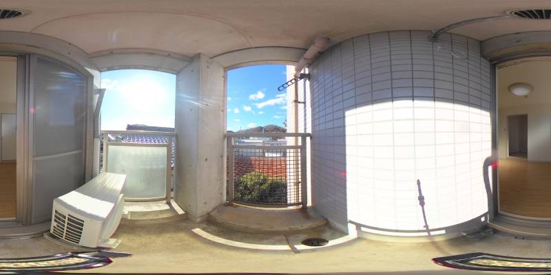 パノラマ画像バルコニー