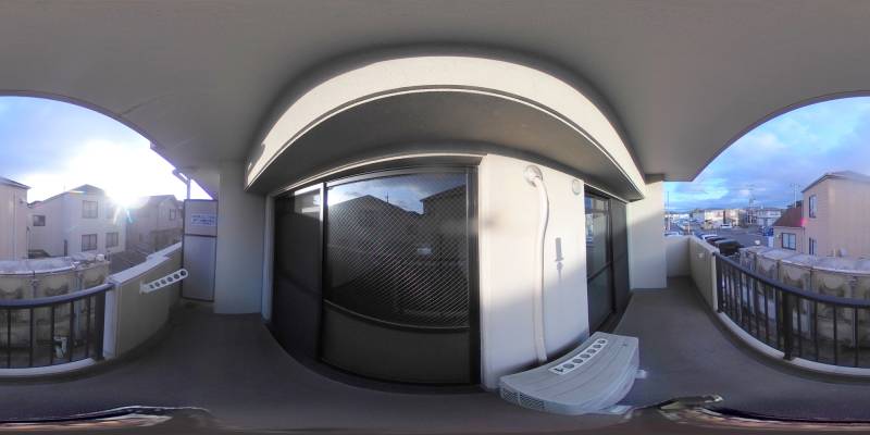 パノラマ画像バルコニー