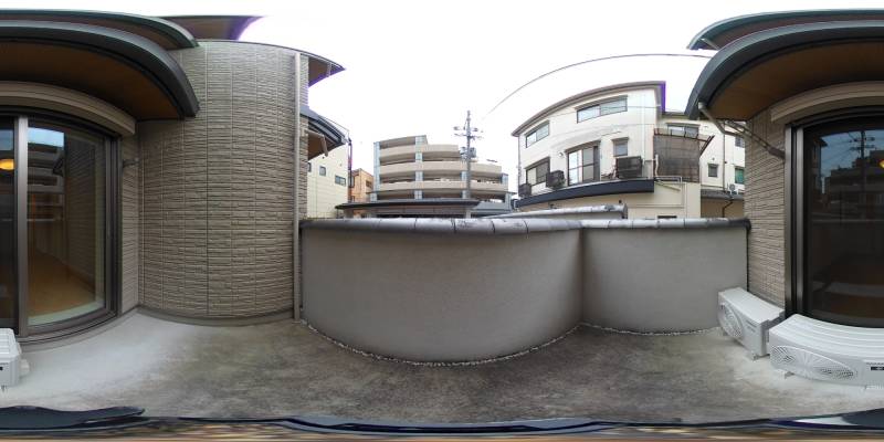 パノラマ画像バルコニー