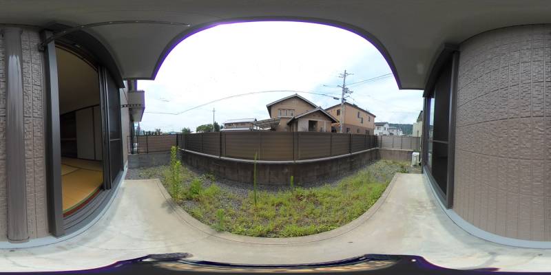 パノラマ画像庭
