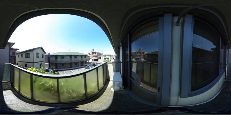 パノラマ画像バルコニー