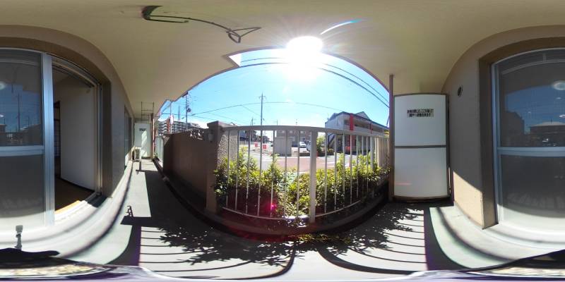 パノラマ画像バルコニー