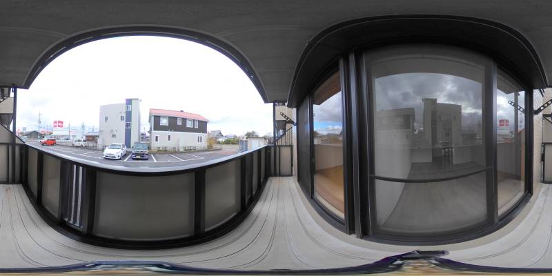 パノラマ画像バルコニー