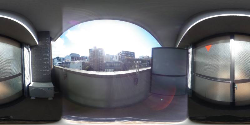 パノラマ画像バルコニー