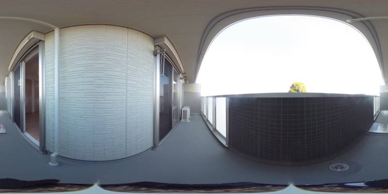 パノラマ画像バルコニー