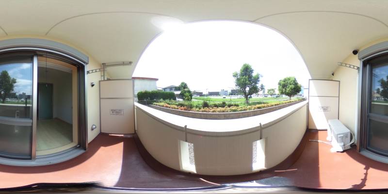 パノラマ画像バルコニー