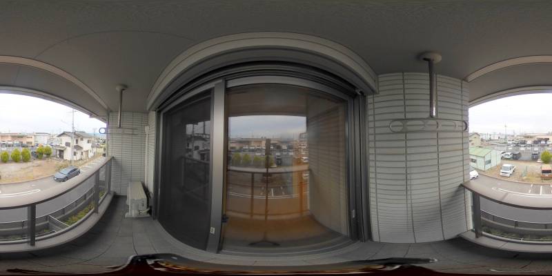 パノラマ画像バルコニー