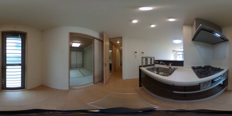 パノラマ画像キッチン