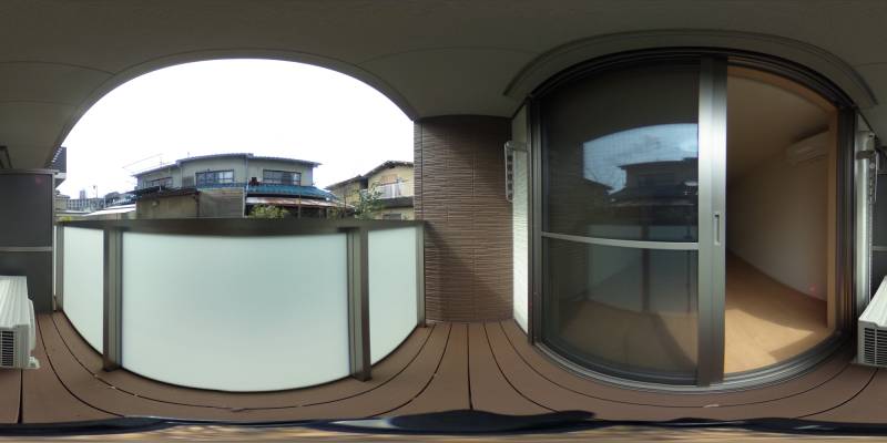 パノラマ画像バルコニー