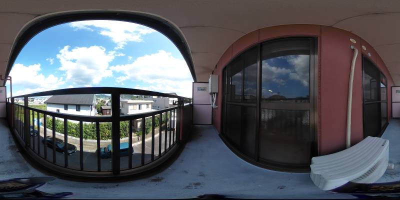 パノラマ画像バルコニー