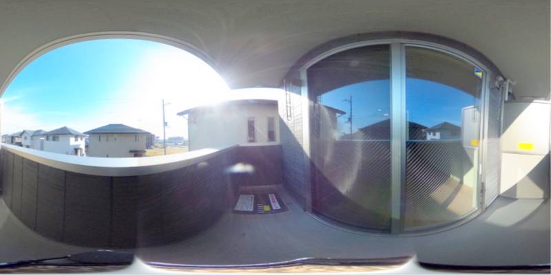 パノラマ画像バルコニー