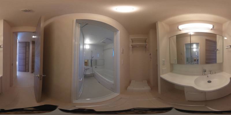 パノラマ画像洗面所