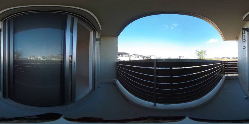 パノラマ画像バルコニー