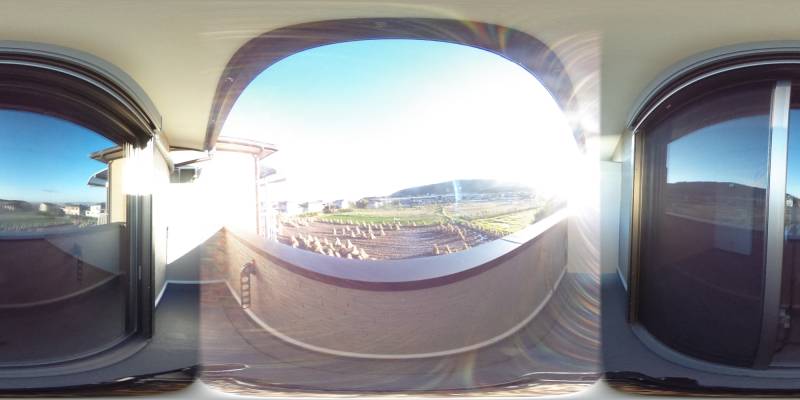 パノラマ画像バルコニー