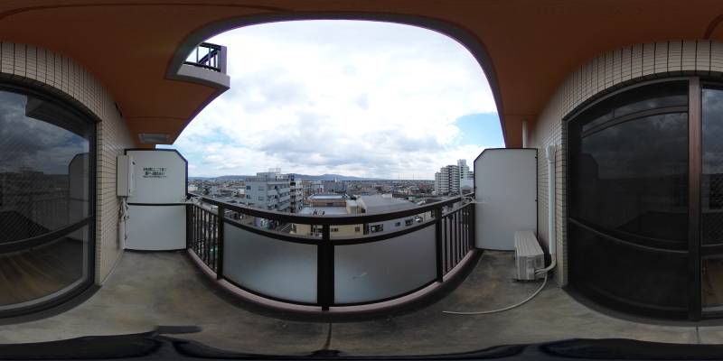 パノラマ画像バルコニー