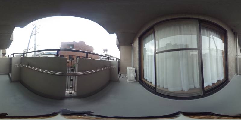 パノラマ画像バルコニー