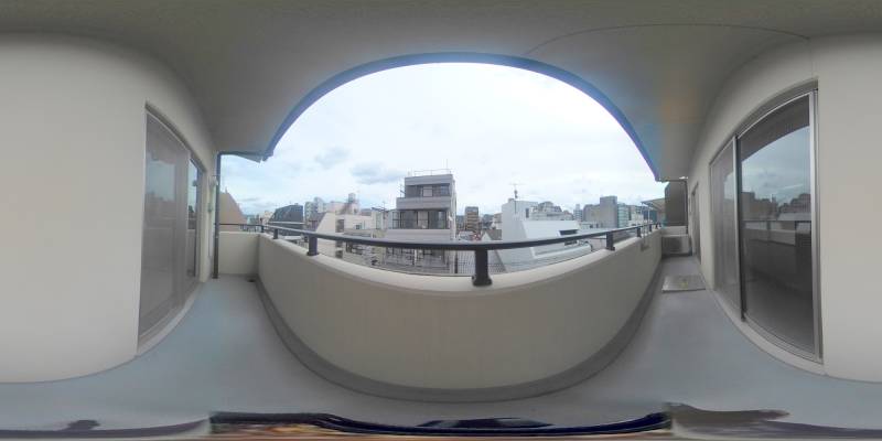 パノラマ画像バルコニー