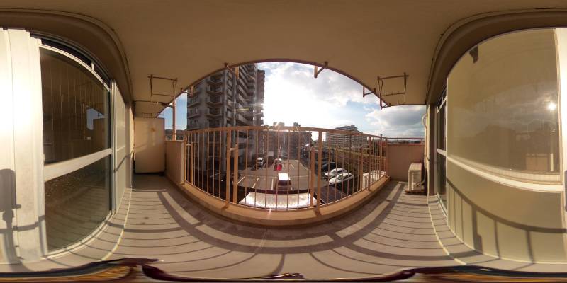 パノラマ画像バルコニー