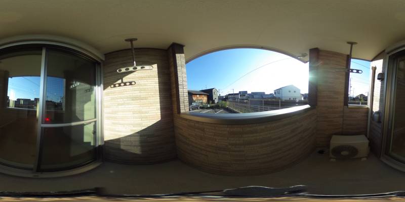 パノラマ画像バルコニー