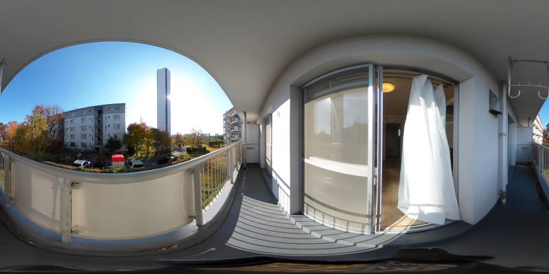 パノラマ画像バルコニー