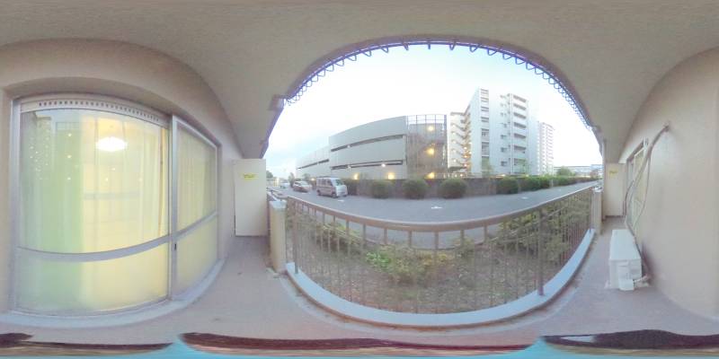 パノラマ画像バルコニー