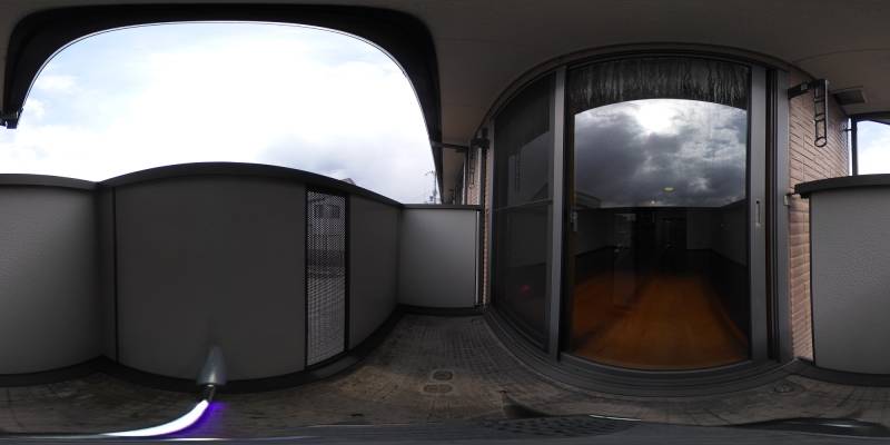 パノラマ画像バルコニー