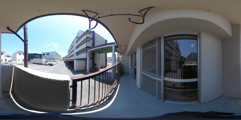 パノラマ画像バルコニー