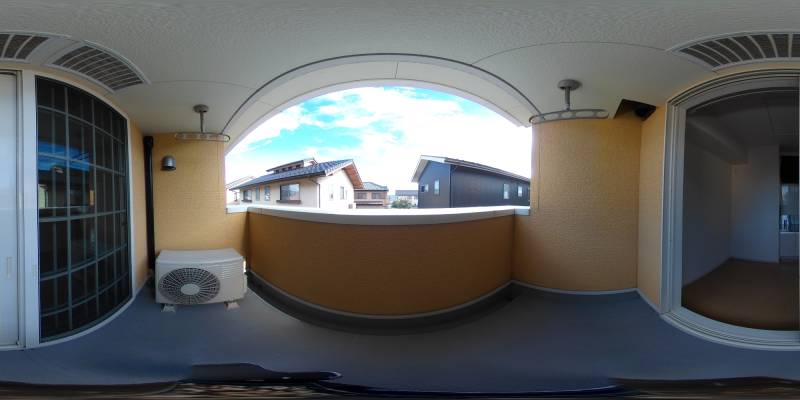 パノラマ画像バルコニー