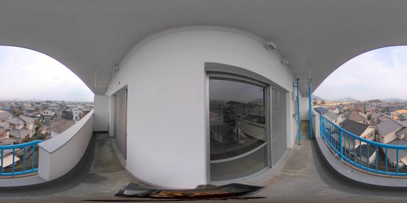 パノラマ画像バルコニー