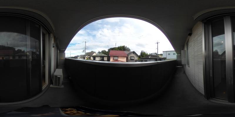 パノラマ画像バルコニー