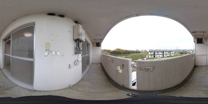 パノラマ画像バルコニー