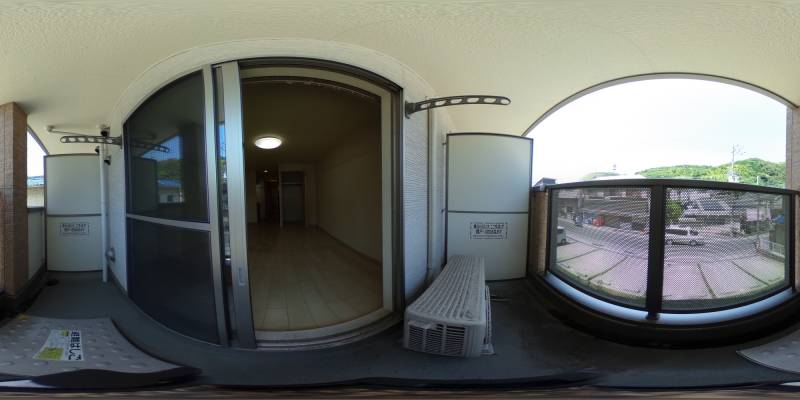 パノラマ画像バルコニー