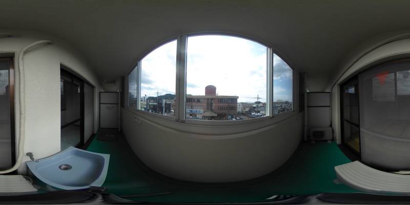 パノラマ画像バルコニー