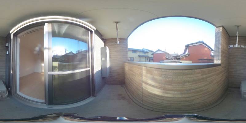 パノラマ画像バルコニー