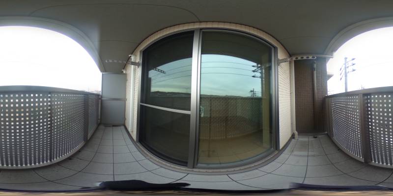 パノラマ画像バルコニー