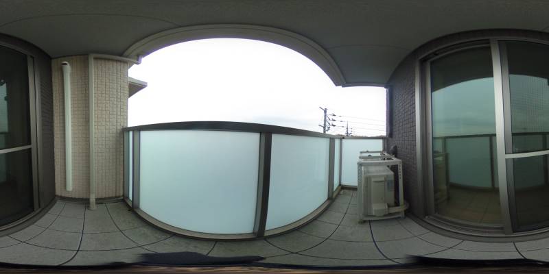 パノラマ画像バルコニー