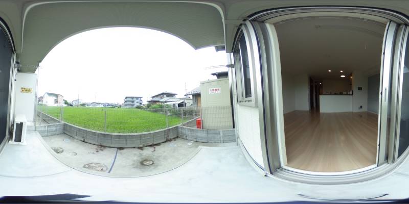 パノラマ画像庭