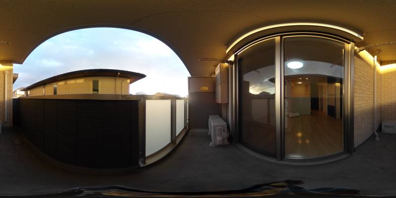 パノラマ画像バルコニー