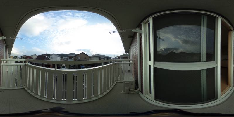 パノラマ画像バルコニー