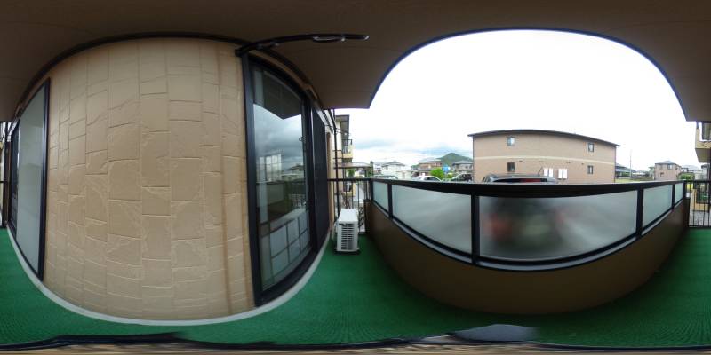 パノラマ画像バルコニー