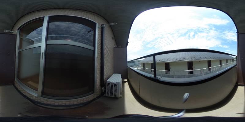 パノラマ画像バルコニー