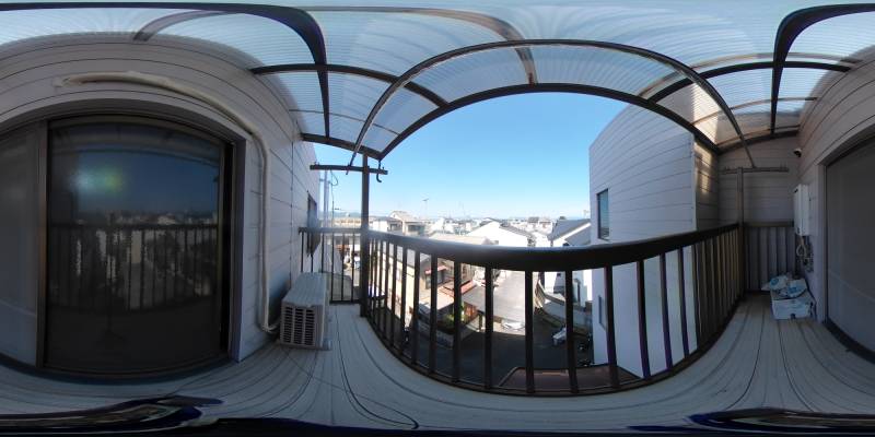 パノラマ画像バルコニー