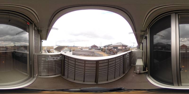 パノラマ画像バルコニー