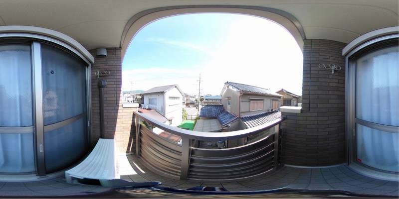 パノラマ画像バルコニー