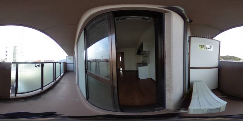 パノラマ画像バルコニー