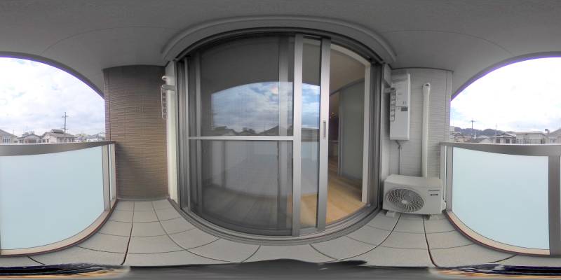 パノラマ画像バルコニー