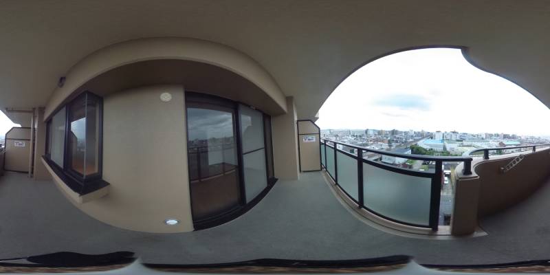 パノラマ画像バルコニー